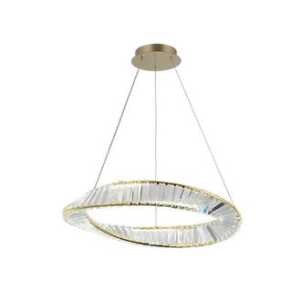 Trade Shop Trade Shop Traesio - Trade Shop - Lampadario Led 45w Sospeso Da Soffitto Curve Con Cristalli Luce Fredda 8000k B76