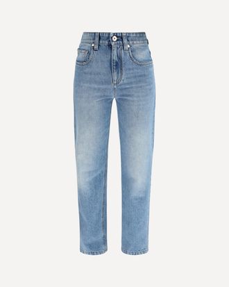 Brunello Cucinelli Retro denim Pants with monili Female 38