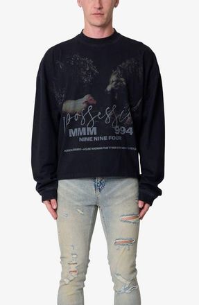 mnml Oversize Cotton Graphic T-Shirt in Black at Nordstrom, Size X-Large