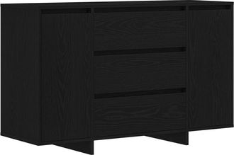 vidaXL Sideboard Black oak 120 x 41 x 75 cm Engineered wood Vidaxl