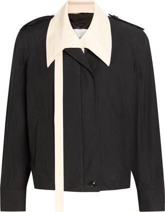 Stella McCartney Stella Mccartney Double-layered Cotton-poplin Jacket - Black - 44 (UK12 / M)