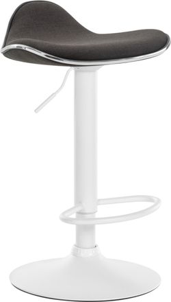 Clp Sgabello Shanghai In Tessuto Grigio Scuro Bianco