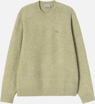 Carhartt Work in Progress Mens Carhartt WIP Knitted Curtis Sweater Jumper Tangled Brass - Size: 40