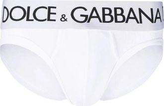 Dolce & Gabbana Mid-rise Slips in Two-Way Stretch Katoen - Heren - Onderbroek - Wit - 2XL - Katoen - Ondergoed