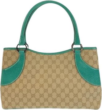 Gucci Pre-owned Handbags, female, Beige, Size: ONE SIZE Pre-owned Vintage Canvas Handbag