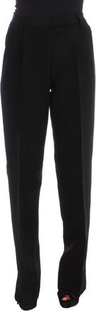 Ermanno Scervino Striped Cotton Blend Wide Legs Womens Pants