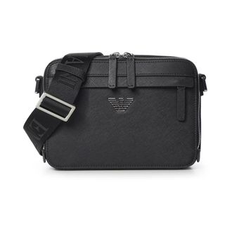 Emporio Armani Crossbody tas - Heren - Tassen - Zwart - Maat: ONE Size Zijde