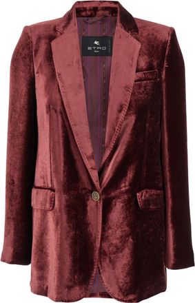 Etro Maroon Single Breasted Blazer
