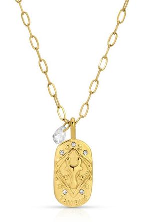 Kozakh Cielo Zodiac Pendant Necklace in Taurus/Gold at Nordstrom