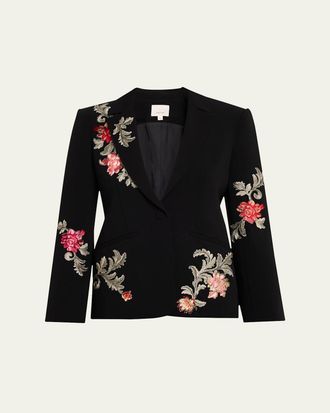 Cinq &agrave; Sept Karlie Rococo Embroidered Blazer