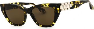 Victoria Beckham VB668S 012 Black Yellow Havana/Brown
