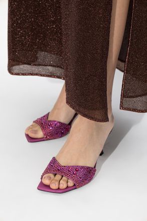 Jimmy Choo London Heeled Mules Skye, Womens, Purple