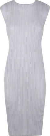 Pleats Please Issey Miyake Abito midi effetto pliss&eacute; - Grigio