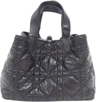 Dior Pre-owned Leren Tote Bag - Dames - Vintage Shopper - Zwart - ONE Size - Leer - Vintage