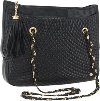 Bally Pre-owned Shoulder Bags, female, Black, Size: ONE SIZE Pre-owned Leather Shoulder Bag