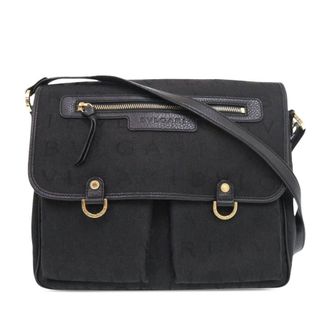 Bulgari Pre-owned Bvlgari Logomania Canvas Messenger Bag Unisex VOCLJS6UOM830PZC