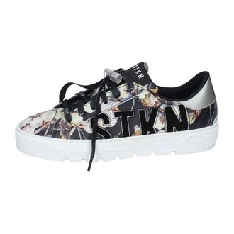 Stokton Schoenen, Dames, Zwart, 37 EU, Leren Damessneakers