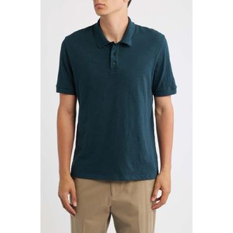 Vince Cotton Slub Jersey Polo in Country Racer at Nordstrom, Size X-Large