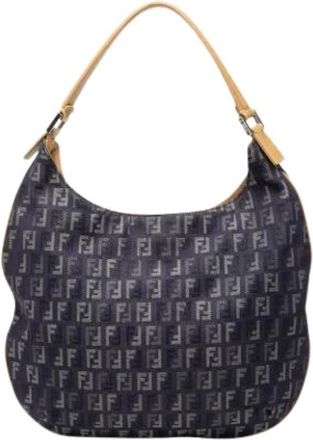 Fendi Pre-owned Shoulder Bags, female, Blue, Size: ONE SIZE Pre-owned Hobo Bag