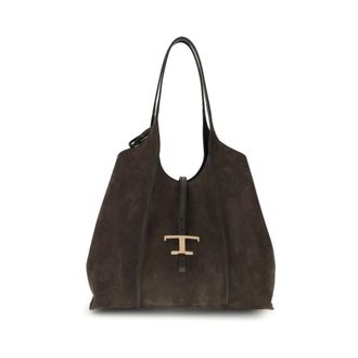 Tod's Tods, Tote Bags, female, Brown, Size: ONE SIZE Timeless T Shoulder Bag
