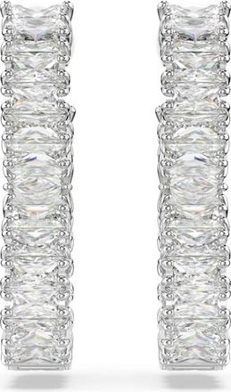 Swarovski Accessoires, Dames, Grijs, ONE Size, Elegante Hyperbool Kristal Oorbellen