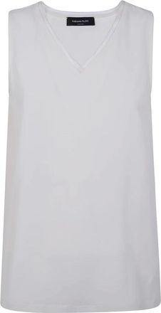 Fabiana Filippi Crepe de Chine Tanktop - Dames - Tops zonder mouwen - Wit - S - Tule - Tops