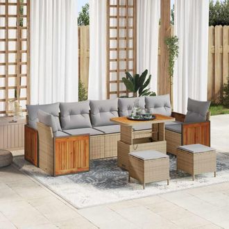 vidaXL Conjunto De Sof&aacute;s De Jard&iacute;n 13 Uds. 9-n&uacute;mero De Plazas Vidaxl