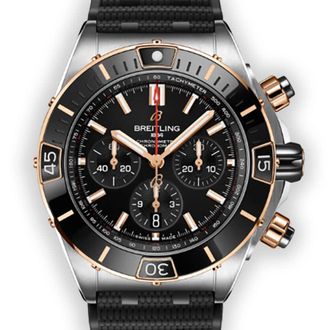 Breitling Super Chronomat Chronograph Automatic Chronometer Black Dial Mens Watch UB0136251B1S1