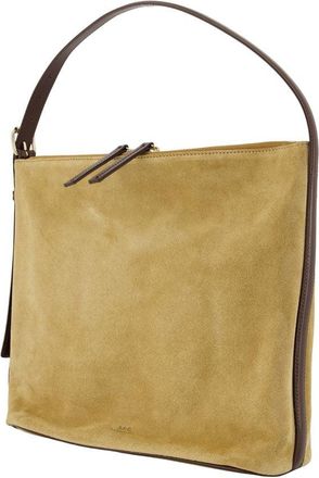A.P.C. Womens Vera Shoulder Bag Khaki Calfskin