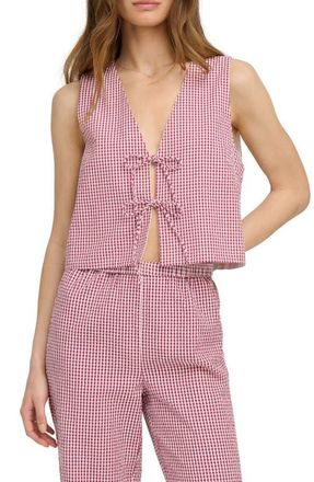 Favorite Daughter The Invisible Strings Sleeveless Top in Raspberry/White at Nordstrom, Size X-Large