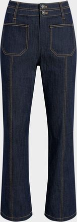 Cinq à Sept Dorothea Denim Patch Pocket Pants