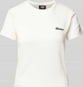 Dickies T-Shirt aus Baumwoll-Mix Modell LEWISTOWN in Ecru, Gr&ouml;&szlig;e XS