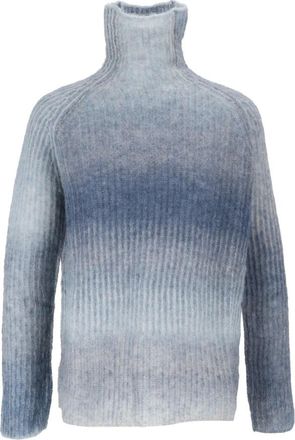 KANGRA Jersey de cuello alto de canal&eacute; ingl&eacute;s - Knitwear - Mujer - Azul - XS