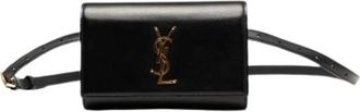 Saint Laurent Pre-owned Belt Bags, female, Black, Size: ONE SIZE Pre-owned Leather Belt Bag