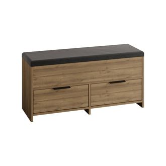 Dmora Zapatero Tapah, Mueble Para 8 Pares, 3 Puertas, 4 Compartimentos, 106x34x50h Cm Roble Marr&oacute;n