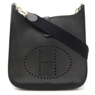 Herm&egrave;s Black Ardennes Leather Shoulder Bag (Pre-Owned)
