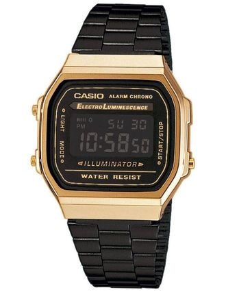 Casio Retro Unisex Zwarte Horloge A168WEGB-1BEF