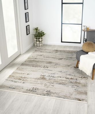 My Flair Teppich »Esme 1« rechteckig 8 mm Höhe Kurzflor, Vintage Look, besonders weich durch Microfaser