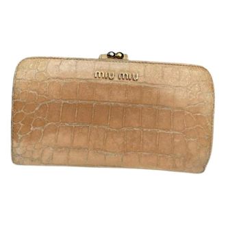 Miu Miu Portafoglio in pelle Pre-owned - - Pre-owned - Donna - Marrone - ONE SIZE