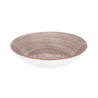 KASANOVA Piatto fondo porcellana marrone 20,2 cm Petali