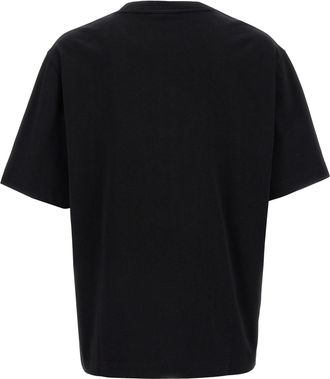 Maison Kitsun&eacute; Mens Black Cotton T-Shirt