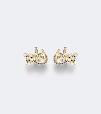 Yvonne L&eacute;on Yvonne L&eacute;on Koala 9kt gold earrings with diamonds