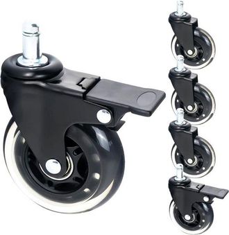 OEM Ruedas Para Sillas De Oficina Para Suelos Duros, Juego De 5, Silenciosas Y Protectoras Del Suelo, 11 Mm