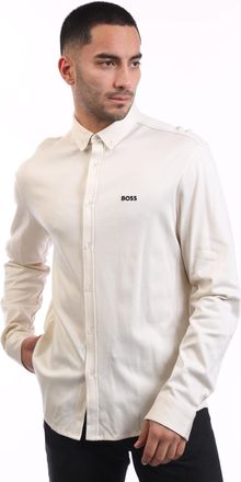 HUGO BOSS Mens B Motion L Shirt in White Cotton - Size X-Large