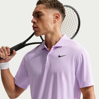 Nike Mens Court Dri-FIT Tennis Polo in Purple | DH0857-511