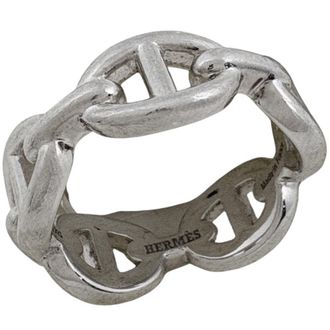 Herm&egrave;s Silver Silver 925 Band Ring (Pre-Owned)