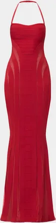 H&eacute;rve L&eacute;ger The Katie Halter Bandage Gown