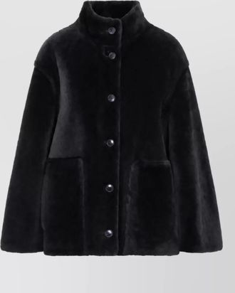 Yves Salomon shearling single-breasted jacket