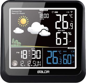 OEM Baldr B0336 Estaci&oacute;n Meteorol&oacute;gica Inal&aacute;mbrica Bar&oacute;metro Term&oacute;metro Fases Lunares