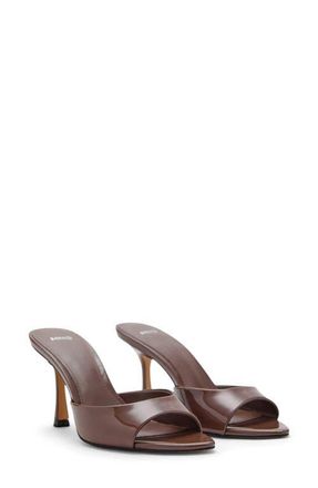 Mango Pointed Toe Slide Sandal in Chocolate at Nordstrom, Size 10Us